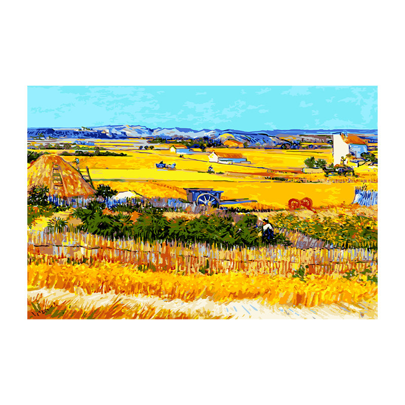 梵高名画丰收手工油画