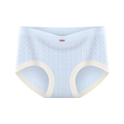 UFEEL螺纹提花中腰抑菌内裤女