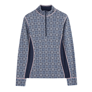 可夫特户外美利奴羊毛速干衣女登山保暖毛衣半拉链长袖运动上衣冬