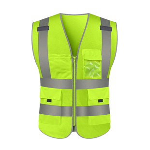 可挂对讲机 高品质 反光背心施工安全马甲交通反光衣服汽车用夜间