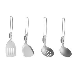 户外纯钛折叠锅铲汤勺漏勺套装厨具自驾游野炊轻便野餐铲子炊具