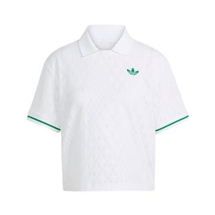 adidas阿迪达斯三叶草新款女子速干凉爽复古运动短袖POLO衫JM4734