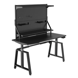 家用T2P智能电动升降电竞桌面洞洞板一体置物架站立式收纳电脑桌