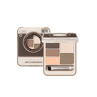 juduo橘朵拍立得五色眼影盘眉粉修容高光卧蚕一体大地色哑光眼影