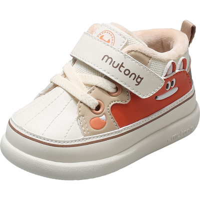 牧童软底加绒保暖宝宝学步鞋