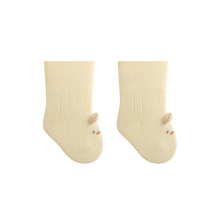 婴儿袜子春秋季薄款a类棉0到3个月新生儿宝宝松口无骨幼儿中筒袜