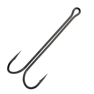 碳钢两锚钩加长路亚海钓钩二本钩有倒刺鸡爪钩两爪钩防挂底锚鱼钩