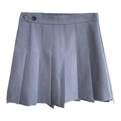 AMR UU◆升级版 高档西装面料防走光高腰A字百褶裙显瘦短裙女新款