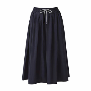 Girdear/哥弟工装风大摆伞裙松弛感中长款高腰A字半身裙120051-