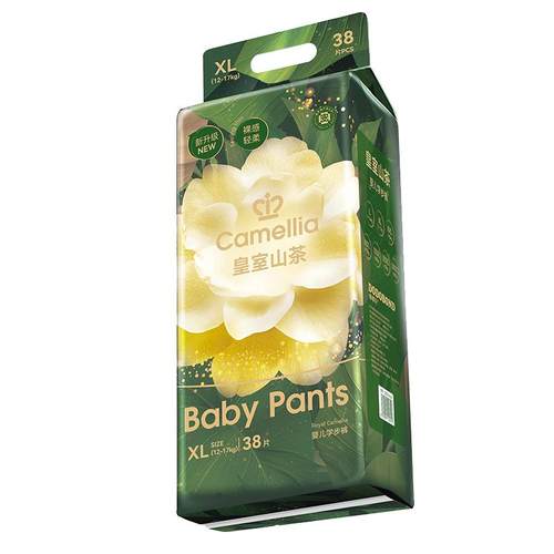 嘟嘟侠山茶花纸尿裤NB新生婴儿胖宝宝尿不湿超薄中大童拉拉裤透气