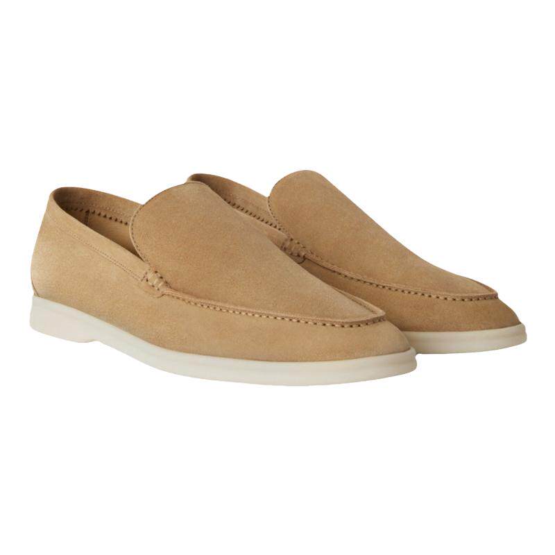 Loro Piana/诺悠翩雅男鞋绒面革鞋面低帮休闲乐福鞋莫卡辛鞋