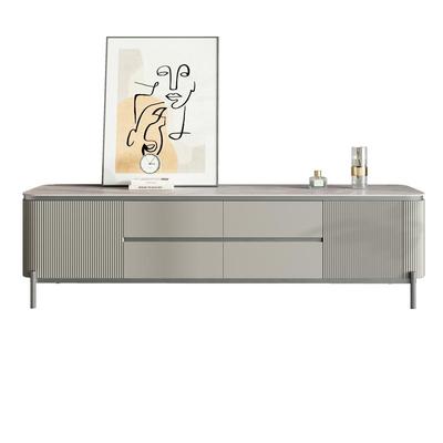 意式极简高级灰电视柜茶几组合