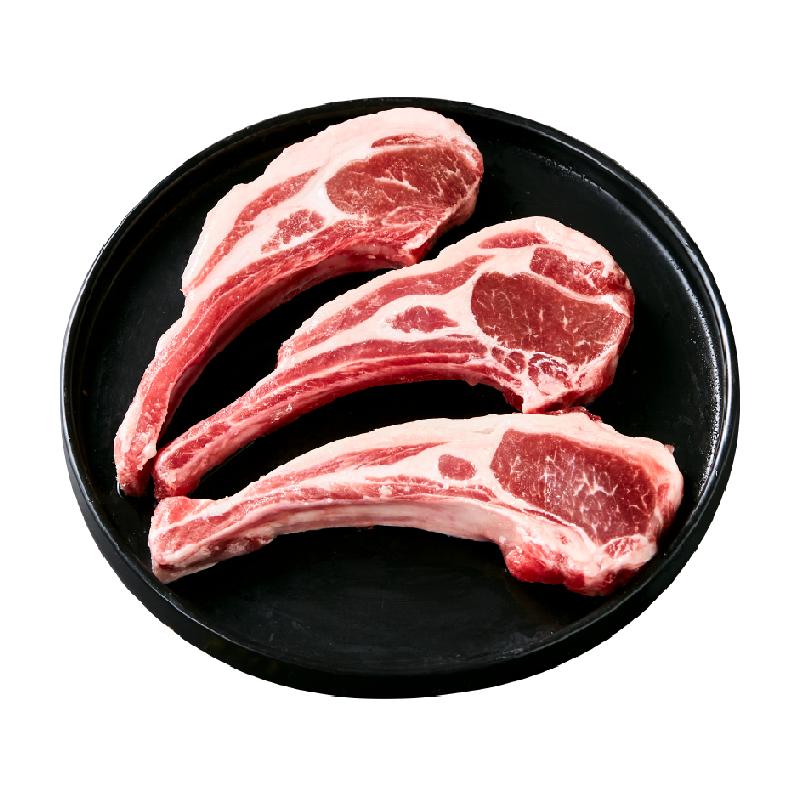 大黄鲜森法式羊排新鲜羊肉肋排羊排200g*5盒战斧羊排烧烤食材