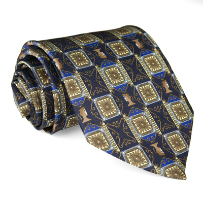 商务真丝领带温莎结主持人