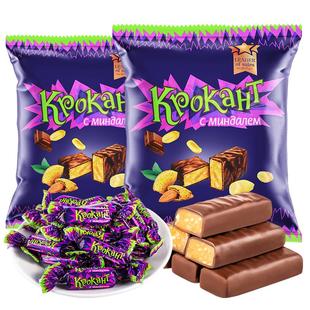 俄罗斯紫皮糖KDV原装进口正品夹心巧克力结婚喜糖果混合糖零食品