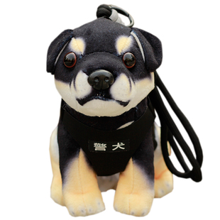 仿真警犬挂件公仔毛绒玩具可爱狗狗缉毒犬搜救犬车饰包包吊饰玩偶