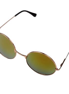 ins超酷彩膜圆框复古圆形太阳镜