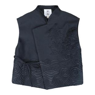 本格原创儿童汉服女童中国风加绒马甲秋冬新品儿童马面裙高级套装