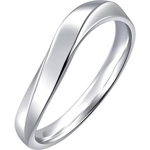 周生生PROMESSA铂金星之轨迹戒指波浪形情侣对戒92336R