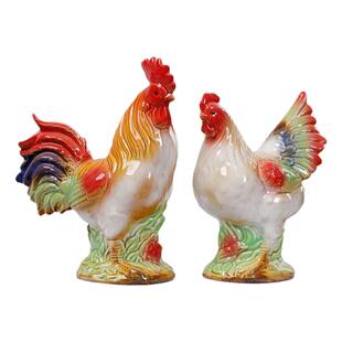 龙年小吉祥物创意陶瓷公鸡客厅高档装饰摆设乔迁新居礼品酒柜摆件