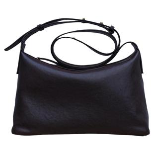 猴子家 头层植鞣牛皮复古hobo购物袋 简约单肩斜挎腋下包新款女包