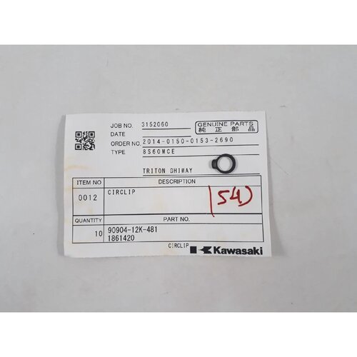 Circlip PN 9090412K481 1861420 for Kawasaki 8S60MCE genuine