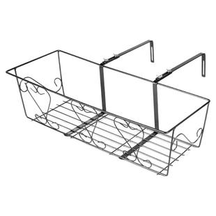 阳台栏杆壁挂花挂架花盆花槽花架可调节挂钩防锈涂层铁艺花架包邮