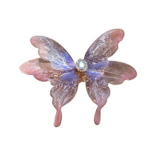 琉璃枯叶蝶~超仙古风蝴蝶发夹~复古汉服古装侧边高级发卡夹子头饰