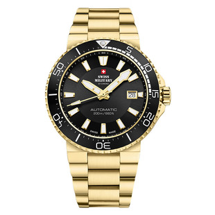 瑞士军表全自动纯机械男士款金手腕表防水原装进口高端名牌正真品