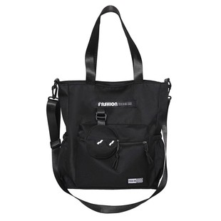 手提包男大容量单肩斜挎包初中生高中学生上课补习补课拎书手提袋