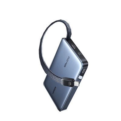 【充电宝3C认证可上飞机】绿联2025新款100W超能块充电宝自带C线20000毫安适用苹果小米笔记本快充