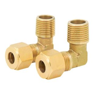 厚紫铜管卡套接头单外丝卡套90度弯头油管终端卡套气源外螺纹接头