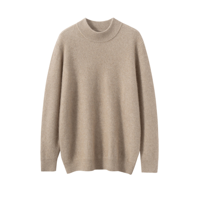 秋冬新款半高领玉米粒山羊绒衫男