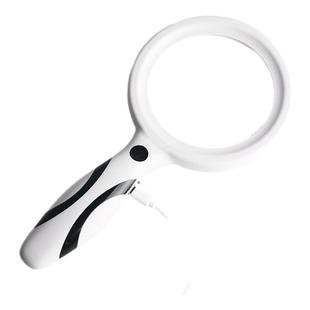 非球面放大镜30可充电带LED灯超大老人阅读小学生儿童科学高清高倍60维修用手持式光学扩大镜100专用1000