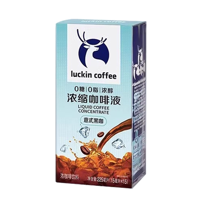 瑞幸浓缩咖啡液黑咖生椰0糖0脂