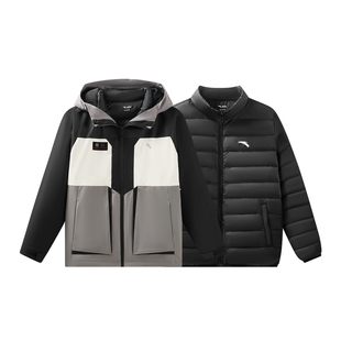 安踏儿童两件套轻薄羽绒服2025年冬季新款运动男童外套352546607N