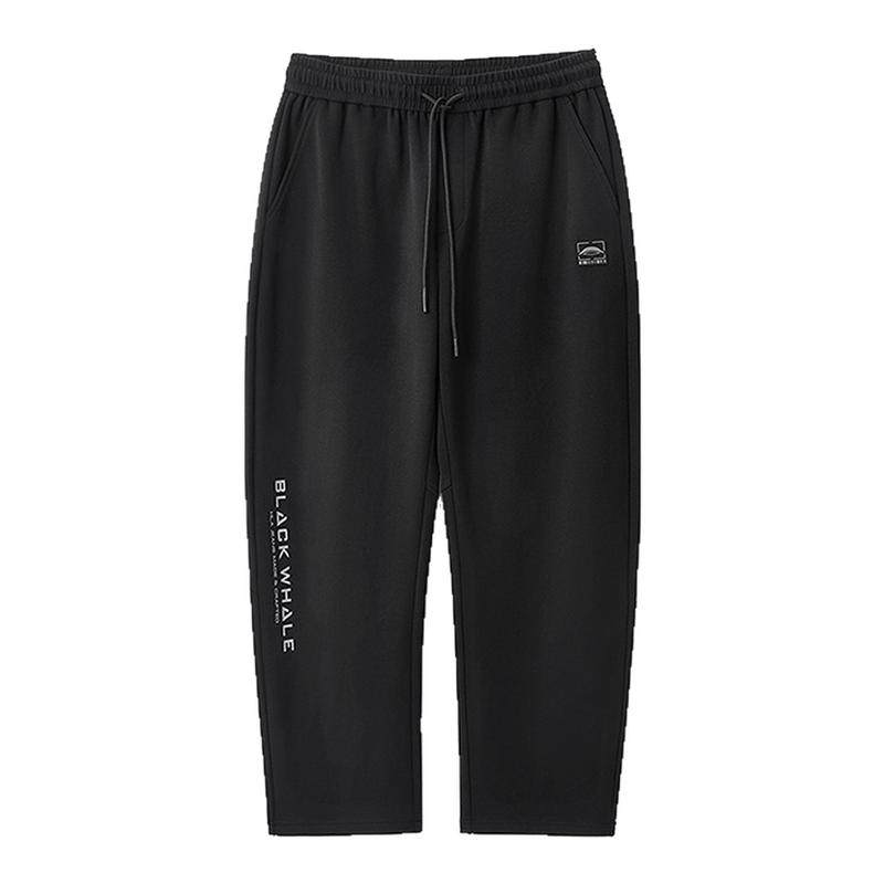 海澜之家旗下黑鲸腰间抽绳休闲裤男2025年秋季新品弯刀裤时尚潮流