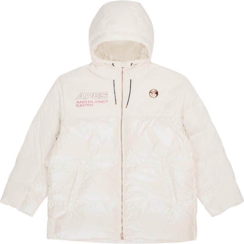 AAPE旗舰店撞色字母印花羽绒服