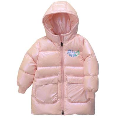 雅鹿中长款加厚儿童免洗羽绒服