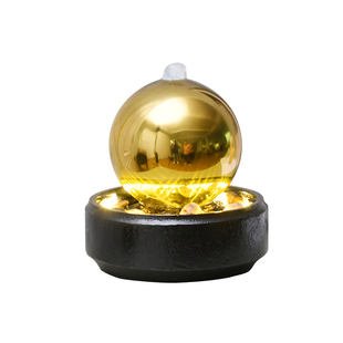 风水轮球客厅办公桌面小型生财装饰品现代简约流水喷泉摆件循环水