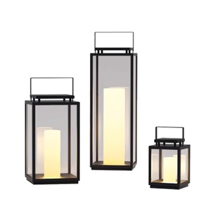 太阳能庭院手提风灯户外别墅花园露台氛围装饰灯防水草坪落地马灯