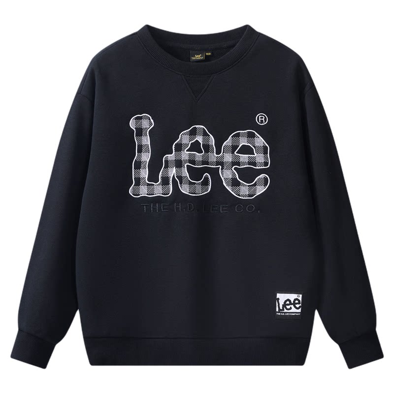 Leekids加绒圆领男女童卫衣