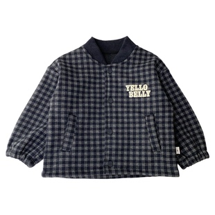 男童一体绒呢子外套秋冬装男孩时尚格子夹克衫儿童宽松休闲开衫潮