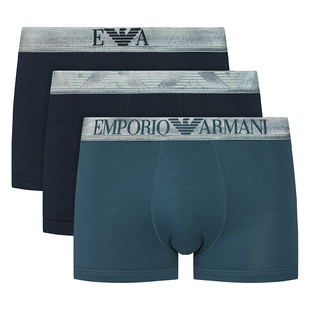 Armani/阿玛尼EA 男士鹰标3件装休闲四角内裤 EM000259 AF18886