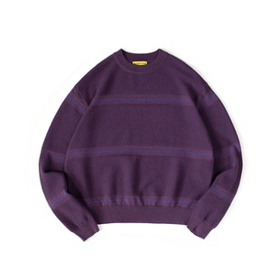 DAKYAM(达人)2025A/W Woven Lines Knit轻构短款宽松BOXY条纹毛衣
