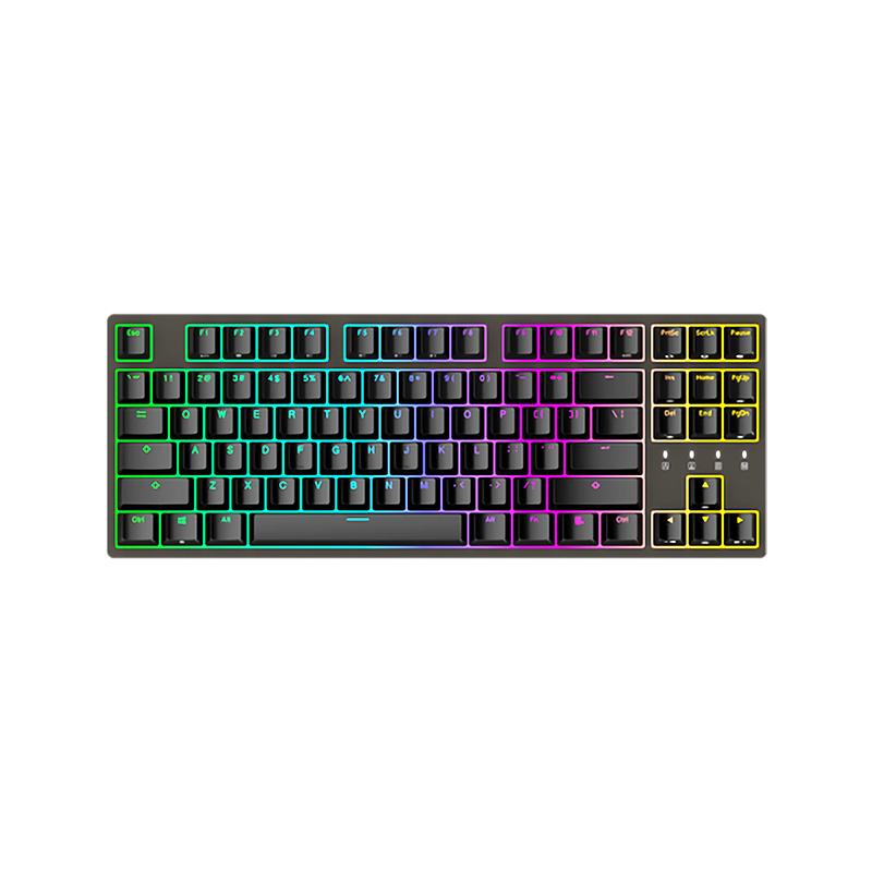 DURGOD杜伽k320/k310 RGB NS星云青茶银轴静音红轴87键机械键盘