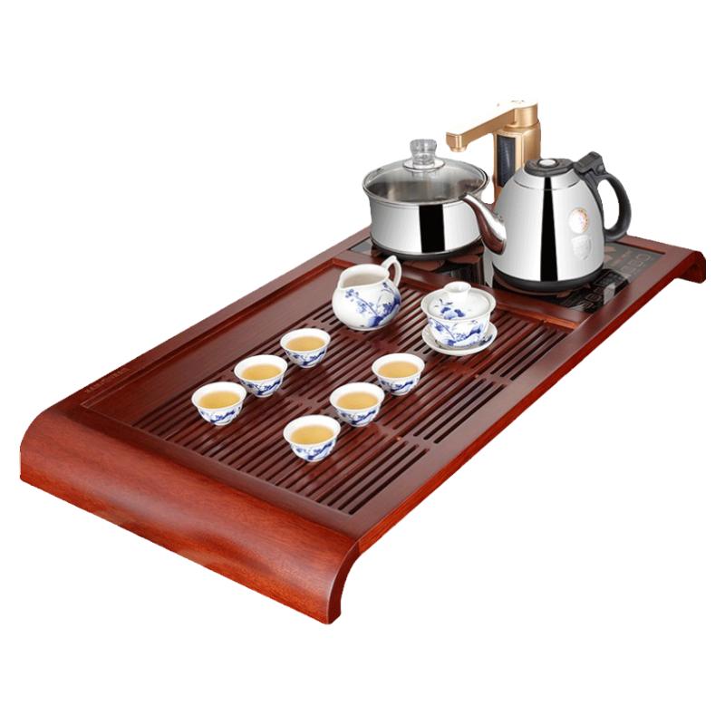 金灶古花实木全自动茶具