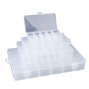 多格零件盒塑料透明分类格子电子元件小螺丝配件箱样品固定收纳盒