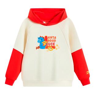 【新年马年】安踏儿童卫衣宝宝男小童连帽上衣2026年春新男孩卫衣