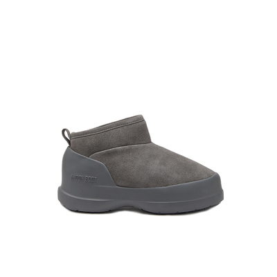 Moon Boot经典款男女同款不分左右石灰色LUNA绒面革低帮短靴